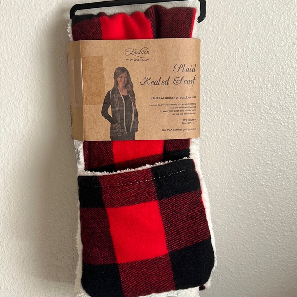 Plaid heated scarf